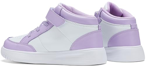 Toddler Purple Shoes for Girls High Top Sneakers Hook and Loops Fashion Kids Running Shoes 83