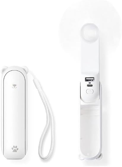 Mini ventilador de mano, ventilador de mano 3 en 1, ventilador de bolsillo pequeño recargable por USB portátil, ventilador de bolsillo pequeño,