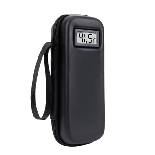 Enfriador De Viaje Para Medicamentos: Organizador Refrigerado Con Pantalla Digital De Temperatura, Contenedor De Medicamentos Portátil, Refrigeradora Con Paquetes De Gel, Estuche Para Medicamento