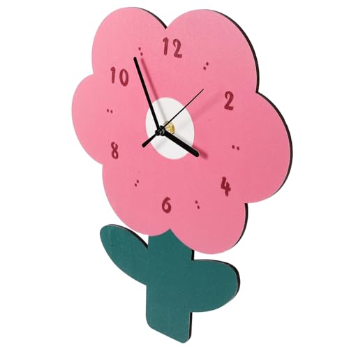 Horloge murale fleurie décorative pour salon et bureau Cabilock