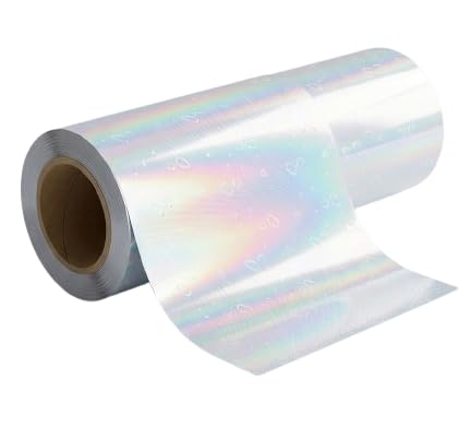 Ever Mall™ Luxury Holographic Adhesive Vinyl Roll - Iridescent Rainbow Foil for DIY Projects & Signag - Easy to Cut & Weed DIY Decorative Roll (Bubbles & Sparkles)-image-36