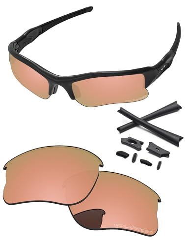 Image of Replacement Lenses & Rubber Kits for Oakley Flak Jacket XLJ OO9009 63mm - Precision Fit, UV Block, Impact Resistant
