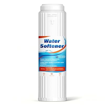 Salt Free Water Softener Systems Replacement Cartridge, 20 x 2.5‘’ Whole House Water Softener, Highly Reduces Hardness, Limescale, Chlorine & Odor, Delivers Pure & Healthy Water| Protect Appliances