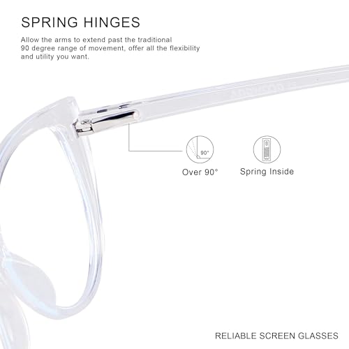 Image of ANDWOOD Blue Light Blocking Glasses Women Bluelight Blocker Computer Cateye Clear Cat Eye Eyeglasses Frame AR003