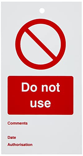 Caledonia Signs 53434 englisches Schild „Do not use“, Sicherheitsetiketten, doppelseitig verwendbar, 10 Stück