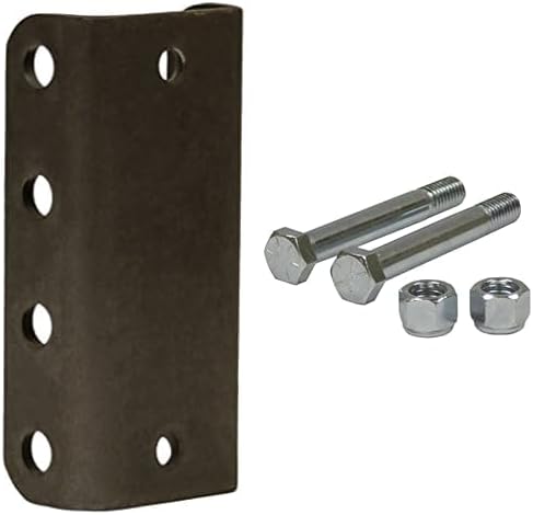 Buyers Products B8978, B9020, 7-Position Adjustable Trailer Hitch Channel Mount with Bolt Kit – Heavy-Duty Steel Weld-On Bracket with Gussets for Coupler or Pintle Towing