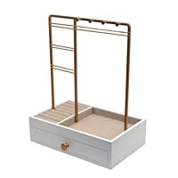 BESTYASH Schmuckregal Zur Aufbewahrung Von Schmuck Gestell Halsketten Anzeige Lagerung Für Schmuckhalter Schmucktablett Schmuck Displays Hängend Schubladen Groß Stand Klein Shows Hölzern