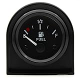 Jauge de Niveau de Carburant 52 mm, 2' E-1/2-F Indicateur Universel avec Rétroéclairage LED, Jauge Carburant pour Voiture, RV, Yacht, Bateau et Moto pour Suivre le Niveau du Réservoir de Carburant