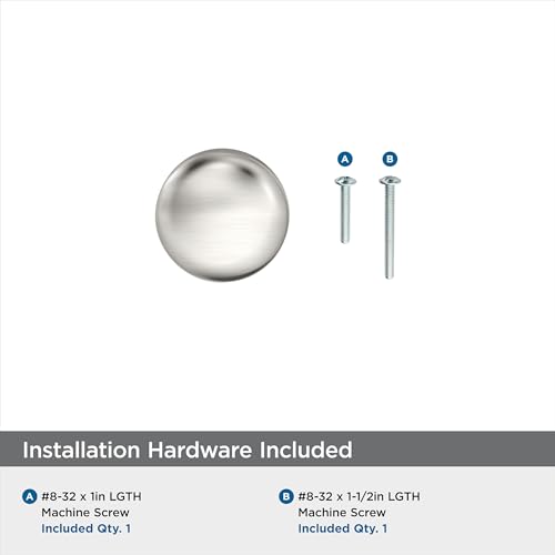 Image of Amerock 25 Pack 1-1 /4 inch Round Edona Satin Nickel Cabinet Knob