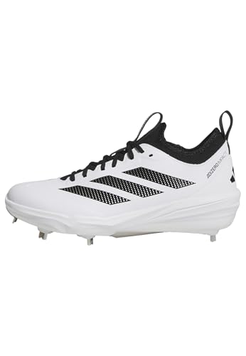 adidas Men's Adizero Impact 2.0 Baseball, White/Black/Black, 14