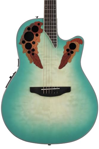 Ovation CE44X-9B Celebrity Elite Exotic Mid Depth Mint Burst/Natural Burst Mat Brillant