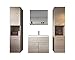 Produktbild Badezimmer Badmöbel Set Montreal XL 60 cm Waschbecken Sonoma Eiche - Unterschrank Hochschrank Waschtisch Möbel
