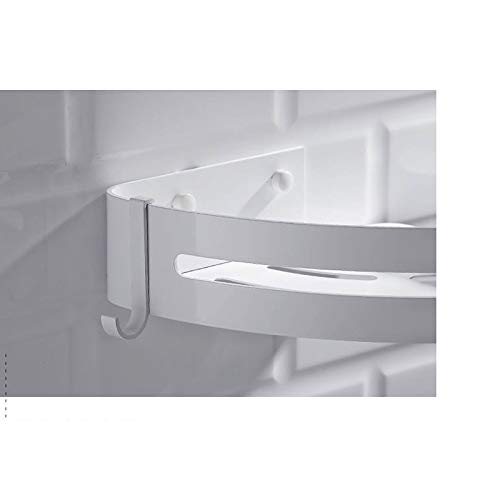 Estante de baño de acero inoxidable duradero para ducha y cocina con ganchos integrados 8