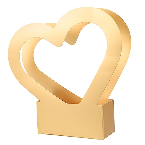 Heart Shape Paper Flower Box with Handle Premium Packaging for Fresh Flowers Bouquets and Portable Design for Weddings Parties and Celebrations