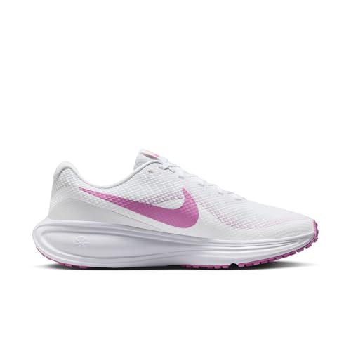 Nike Nike Women's Revolution 8 Road Running Shoes, White/Light Magenta-Orange Pulse, 9