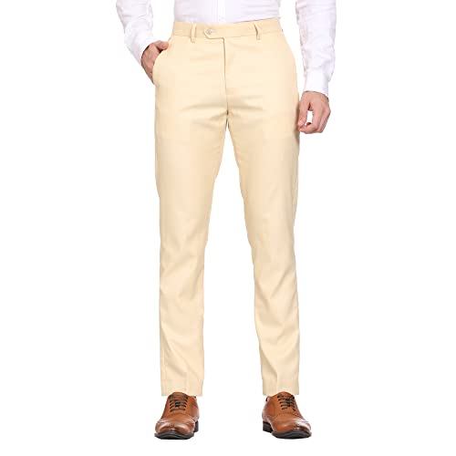 Image of MALENO Men's Diamond Textured Regular Fit Trouser | Soft and Breathable Fabric | Trousers for Office, Party
