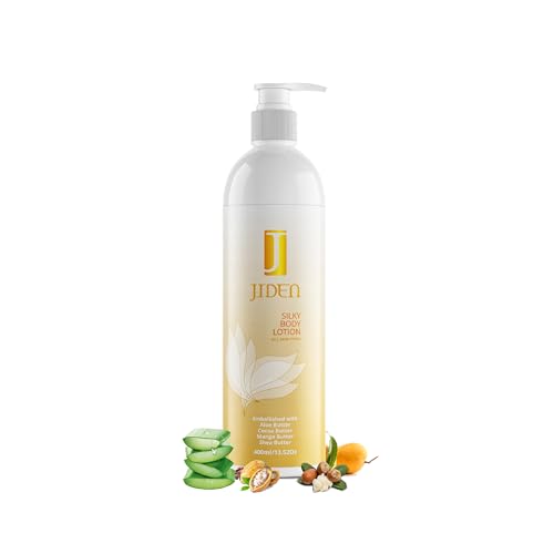 Image of JIDEN Silky Body Lotion Embellished with Aloe Butter, Cocoa Butter, Mango Butter, Shea Butter, All Skin Type for All Seasons, Deep Nourishment & Moisturization, Long Lasting Hydration - 400 ML
