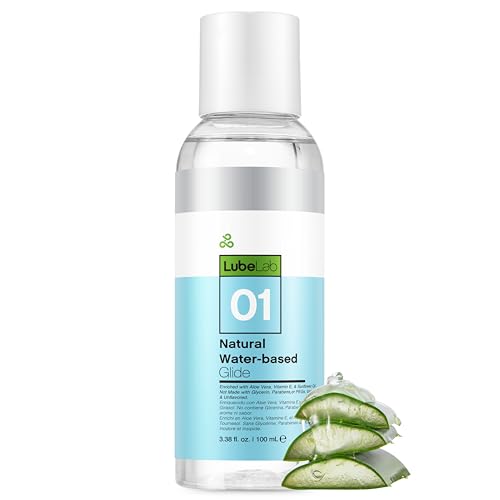 Image of Waterbased Lube 3.38 Fl Oz. Personal Lubricant w /Aloe & Vitamin E, Portable, Hypoallergenic, Free of Paraben&Glycerin&PEGs, PH-Balanced, Natural Smooth Slippery Glide Gel for Couples, Men, Women