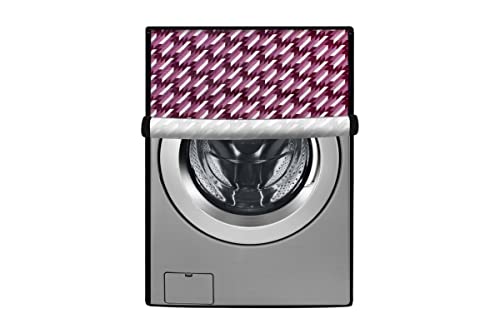 Image of Stylista Washing Machine Cover Compatible for IFB Senator Smart 8 Kg Front-Load Symmetric Pattern Voilet