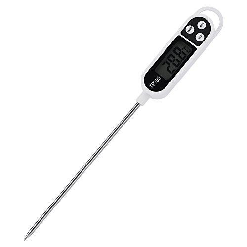 Termómetro digital de cocina de alta precisión con pantalla LCD de lectura instantánea para cocina, barbacoa, hornear, carne, dulces, cerveza casera, plástico,