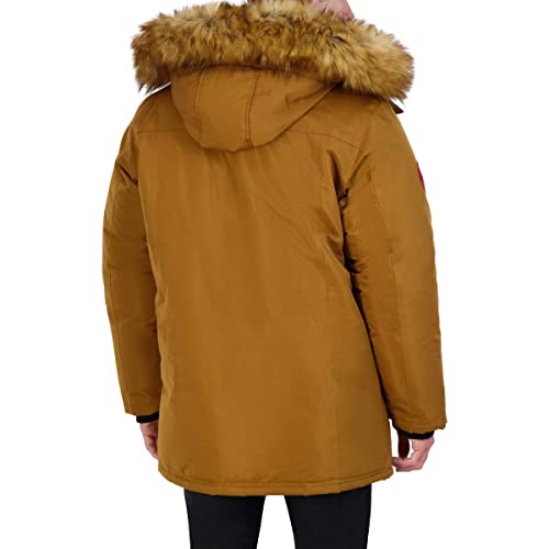 CANADA WEATHER GEAR Parka Coat for Men-Insulated Winter Jacket w/Faux Fur Hood3