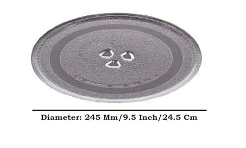 Image of Turntable Glass Plate /Tray for Microwave Oven, Compatible Oven Glass Cooking Tray /Plate for Panasonic with 21L LG Models Rotating Baking Glass Plate(NOT for Samsung Microwave)
