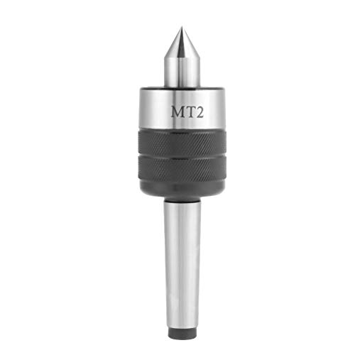 Live Center, MT2 High Precision Taper Lathe Rotary Turning Live with 60 Degree Point Metal Work Milling Center with 5000 RPM for Turning CNC Work Chuck Tool