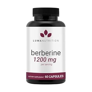 Luma Nutrition Berberine Supplement – Berberine HCL 1200mg Per Serving – Vegan, Gluten Free, Non-GMO – 60 Capsules