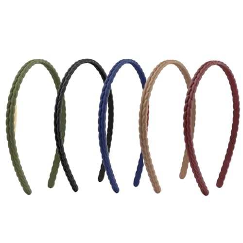 5 Pezzi Cerchietti Semplici Fasce per Capelli Denti Fasce per Capelli Sottili Cerchietti Antiscivolo Cerchietto per capelli in plastica per Donne e Ragazze