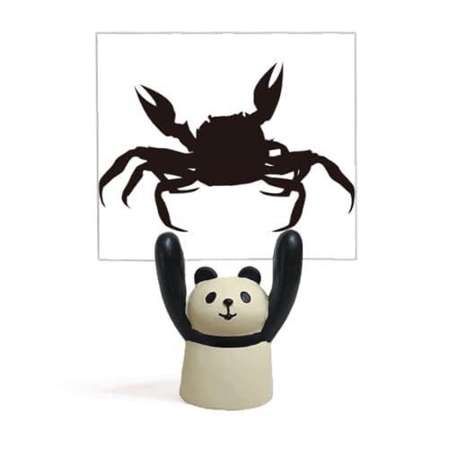 Support pour mémo panda et crabe noir en figurine décoration de bureau