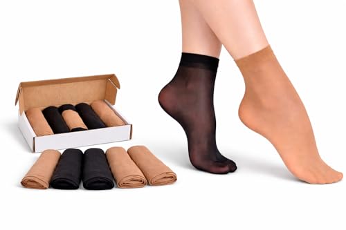 Image of Women's sheer knee high stockings, knee High Socks (Pack of 5 Pairs, Pack of 10 Pairs)
