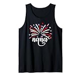 Patriotic 4th of July Nana Fireworks Little Firecracker Tank Top