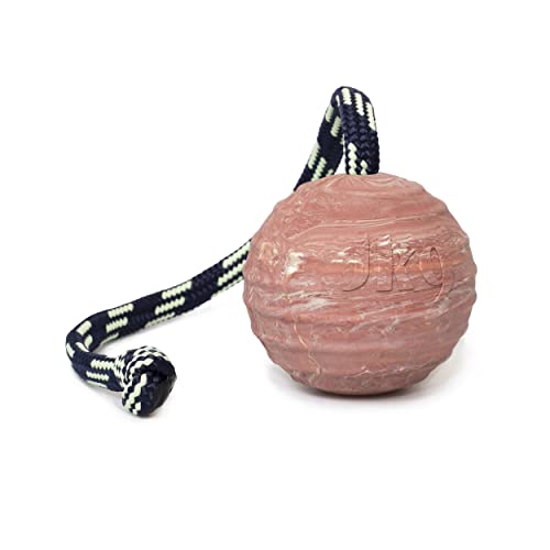 JULIUS K-9 IDC Kautschuk Ball mit Schnur, Geriffelt, 70 mm