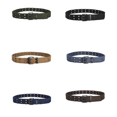 Adjustable Double Pin Buckle Belt Canvas Belt Hot Girls Women Waist Belt For Coat Skirts Jeans Decorative4