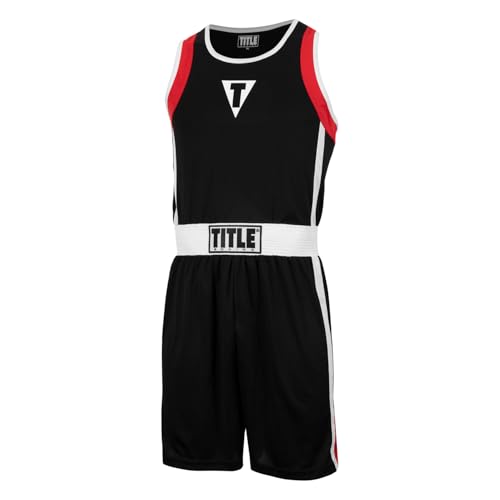 Title Boxing Aerovent Elite Amateur Boxing Set 4 v. 2.0 (Black/Red, Large)