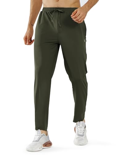 Image of NORTHYARD Men's Joggers Athletic Workout Track Pants Running Gym Training Sweatpants with Zipper Pockets Open Hem