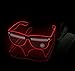 lumous rola Lunettes de soleil lumineuses à LED fluorescentes pour fêtes, EDM, Halloween RB01 (rouge)