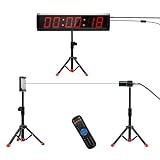 GAN XIN Indoor Wired Laser Timer for Training – LED Stopwatch for Sprints, Bike, Motorcycle & More – Perfect for Racing, Track & Field, 40 Yard Dash