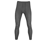Ceceba Herren Lange Unterhose, Baumwolle, Doppelripp, grau, Uni, mit Bündchen, offener Eingriff 8