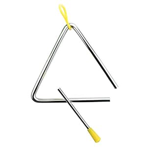 Onwon 5 inch Muziek Driehoek Kinderen Muziek Verlichting Muzikale Staal Beater met Striker Percussie Instrument Set