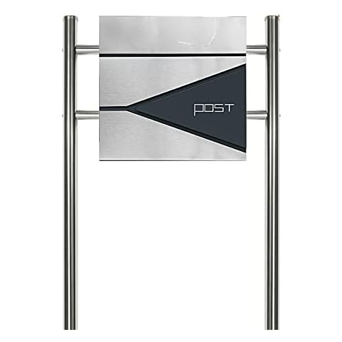 Buzón antracita YUENFONG con soporte de acero inoxidable Cover