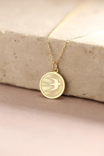 Collier hirondelle LKBEADS en argent plaqué or pour sublimer vos tenues