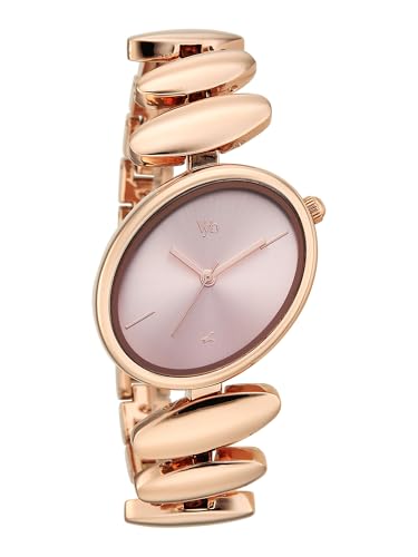 Image of Fastrack Vyb Successor with Quartz Analog Pink Dial Rose Gold Alloy Strap Watch for Girls - FV60120WM01W
