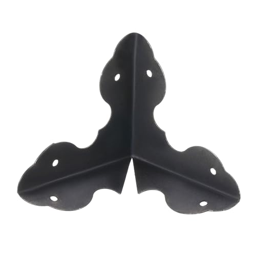 Image of uxcell 33x33x33mm Metal Box Corner Protectors Edge Guard Black 24pcs