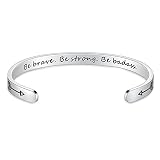 Be Brave Be Strong Be Badass Bracelets Inspirational Mothers Day Graduation Gifts for Her Women Girl