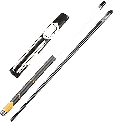 Cue Snooker Pool 58 inch 19-20 Oz Maple Wood Billiard with 10.8Mm Tips 1/2 Jointed Stick Can Be Used As a Billiards Lovers White Rod Bag 1