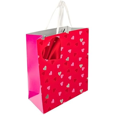 AKH Valentine's Day Gift Bag with Hearts Cover