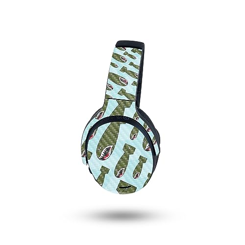 Image of MightySkins Carbon Fiber Skin Compatible with Skullcandy Crusher ANC 2 - Bombs Away | Protective, Durable Textured Carbon Fiber Finish | Easy to Apply
