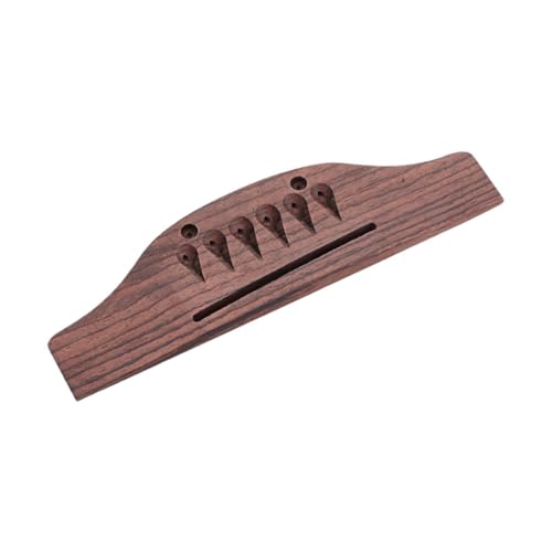 Luwecf アコースティックギターブリッジ 6弦楽器 信頼性の高いギターナットとサドル アコースティックギター用木製ギターブリッジ