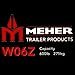 Meher Trailer Products Boat Trailer Winch W06Z | 600 Lb W/ 12ft Strap